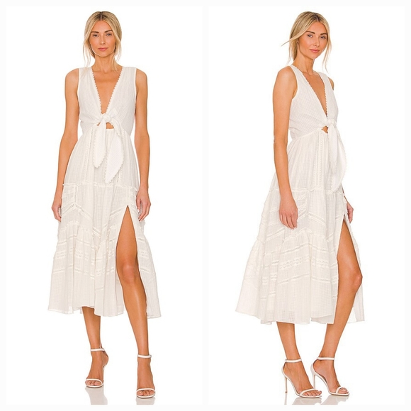 HEMANT & NANDITA Dresses & Skirts - Hemant and Nandita Juhi Midi Dress in White XS NWT